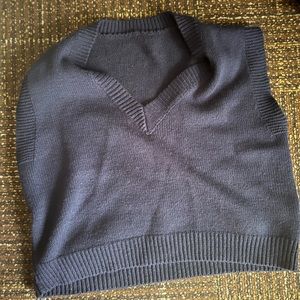 Navy Blue Sweater Vest! Oversized